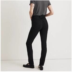 Madewell Jeans Womens 27 Stovepipe All Black High Rise Straight Ankle Gothic
